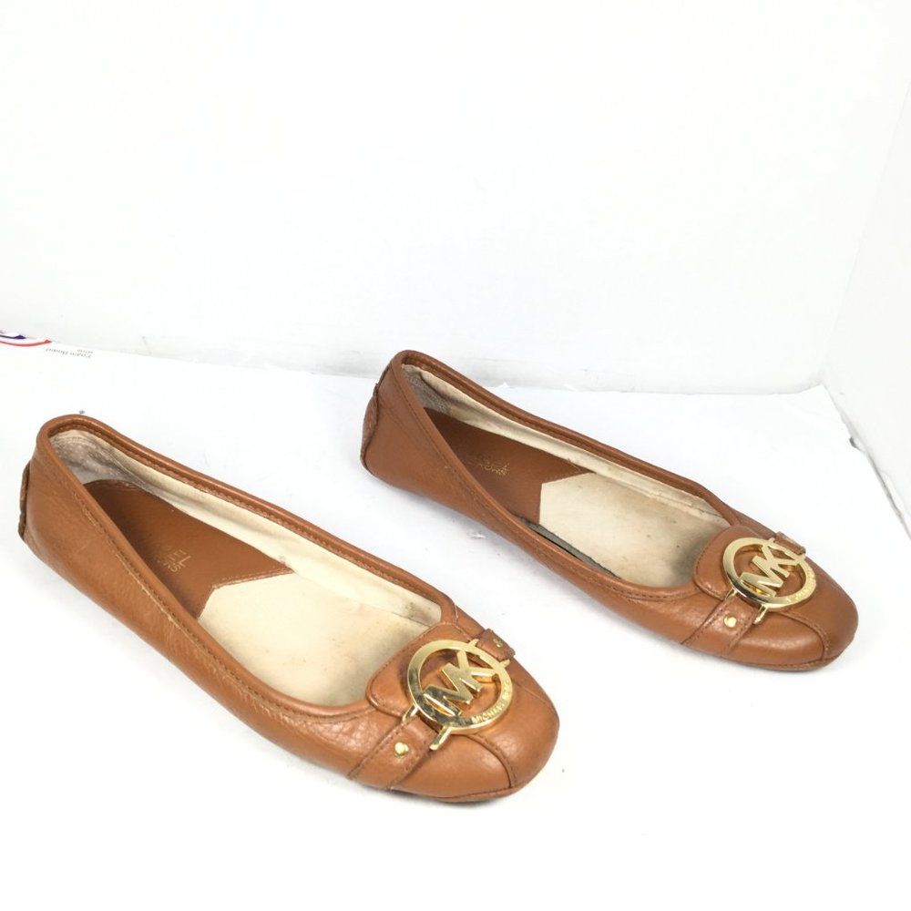 Michael Kors Leather Brown Flats Size 7 - Picture 1 of 12